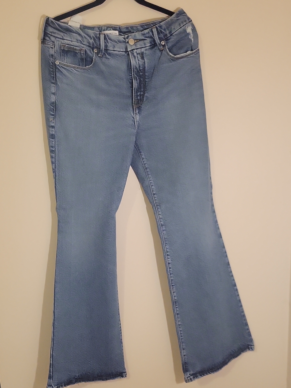 #19 Good American Light Blue Flare Jeans